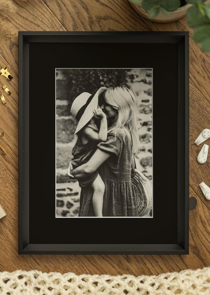 Πλαίσιο Globe Μαύρος 50x60 cm - Πασπαρτού Μαύρος 35x45 cm