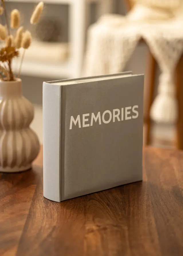 Memories Linen Άλμπουμ Σκούρο γκρι - 200 εικόνες σε 10x15 cm