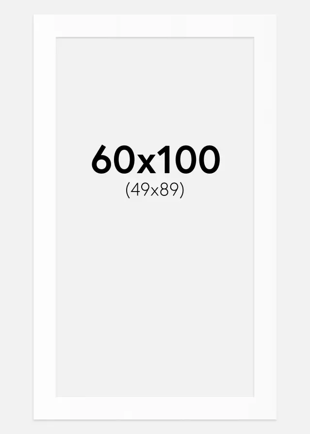 Πασπαρτού Λευκό Πρότυπο (Λευκός Πυρήνας) 60x100 cm (49x89)