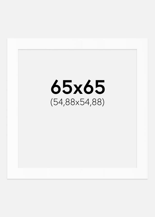 Πασπαρτού Λευκό Πρότυπο (Λευκός Πυρήνας) 65x65 cm (54,88x54,88)