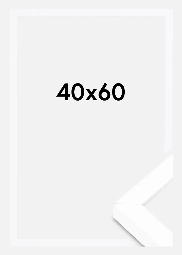 BGA Πλαίσιο κουτιού Ακρυλικό γυαλί Λευκό 40x60 cm