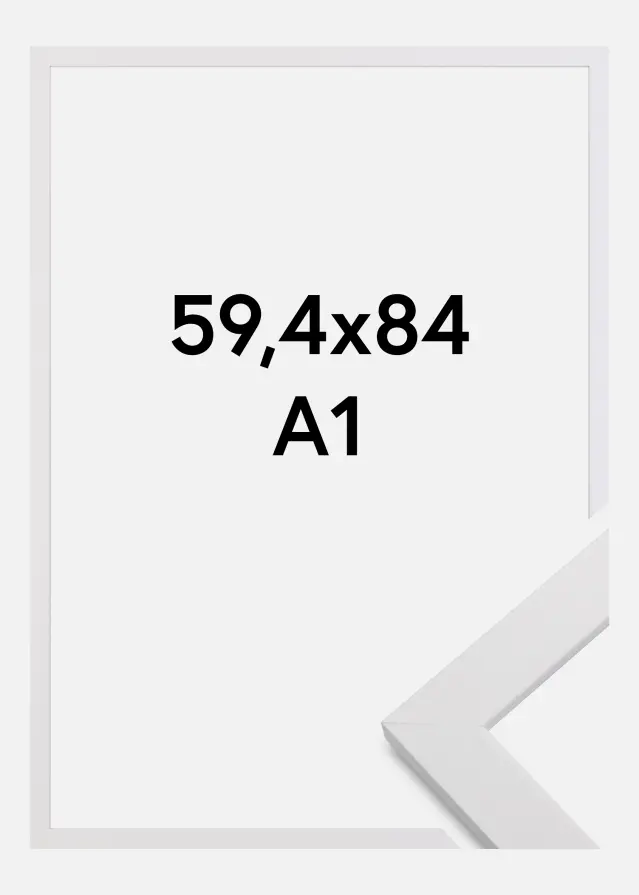 Πλαίσιο Λευκό Ξύλο Ακρυλικό γυαλί 59,4x84,1 cm (A1)