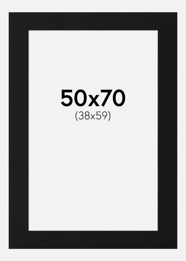 Πασπαρτού Μαύρο Πρότυπο (Λευκός Πυρήνας) 50x70 cm (38x59)