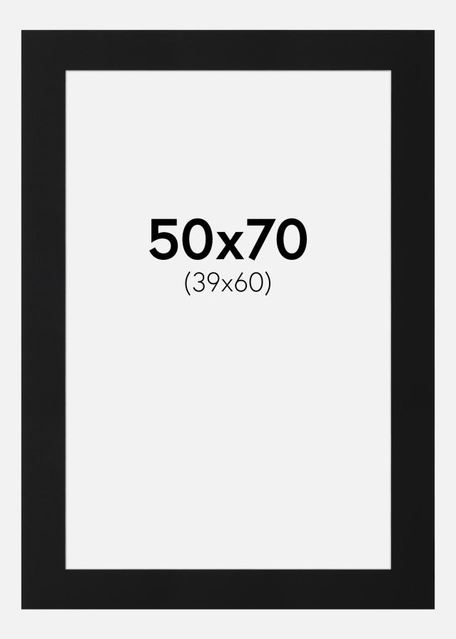 Πασπαρτού Μαύρο Πρότυπο (Λευκός Πυρήνας) 50x70 cm (39x60)