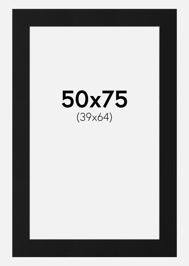 Πασπαρτού Μαύρο Πρότυπο (Λευκός Πυρήνας) 50x75 cm (39x64)