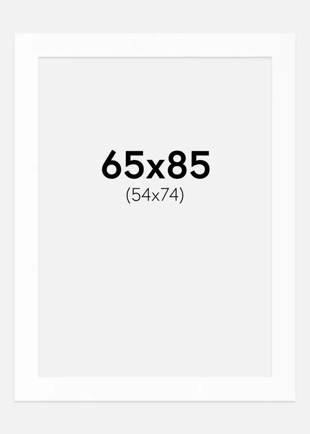 Πασπαρτού Λευκό Πρότυπο (Λευκός Πυρήνας) 65x85 cm (54x74)