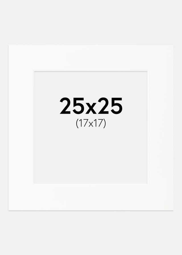 Πασπαρτού Εκκρεμής λευκός Λευκό πυρήνας 25x25 cm (17x17)