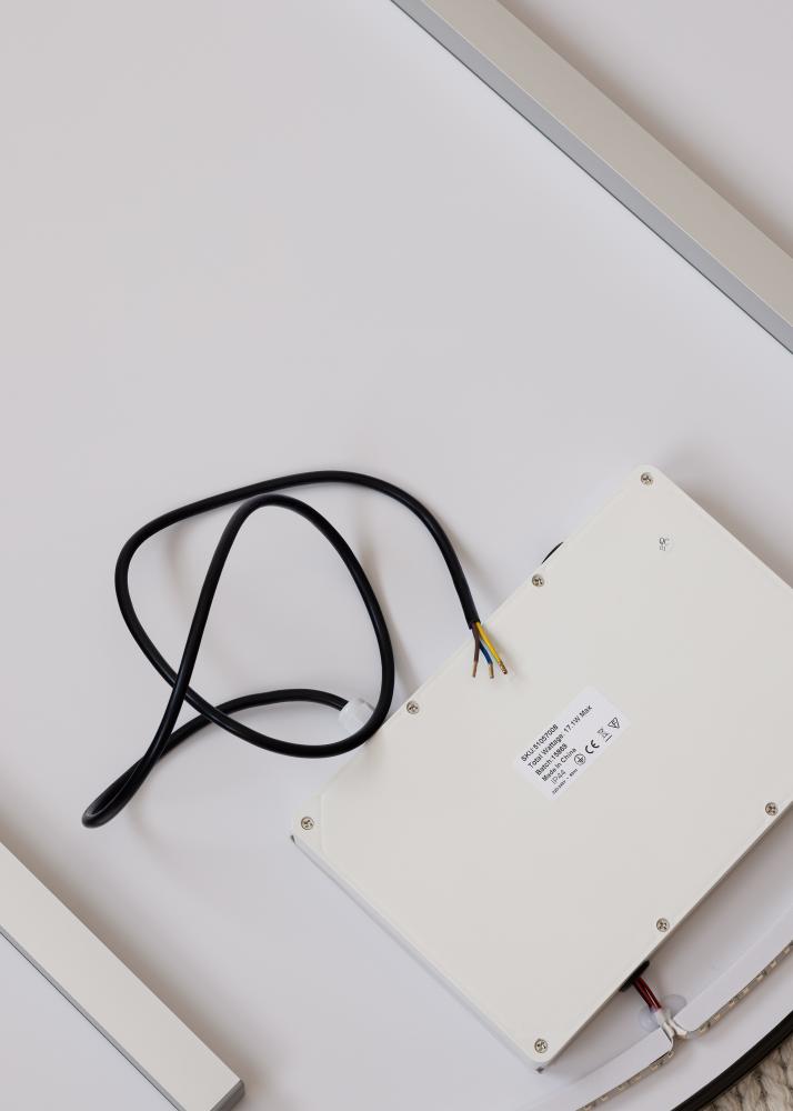 KAILA Καθρέφτης Circle LED Μαύρος 80 cm Ø