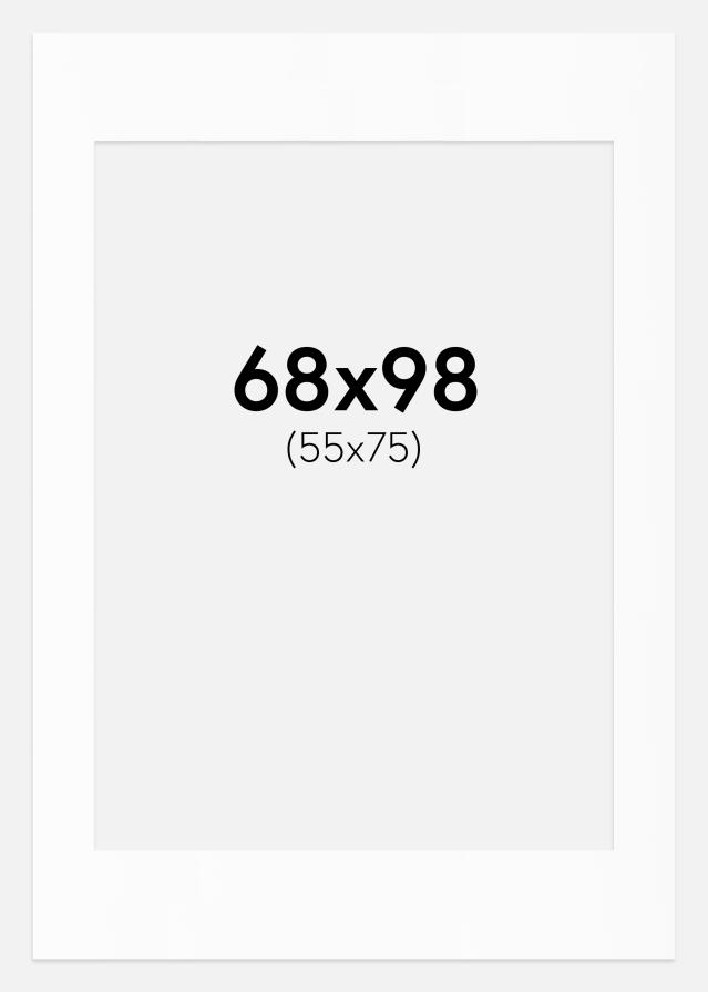 Πασπαρτού Λευκό Πρότυπο (Λευκός Πυρήνας) 68x98 cm (55x75)