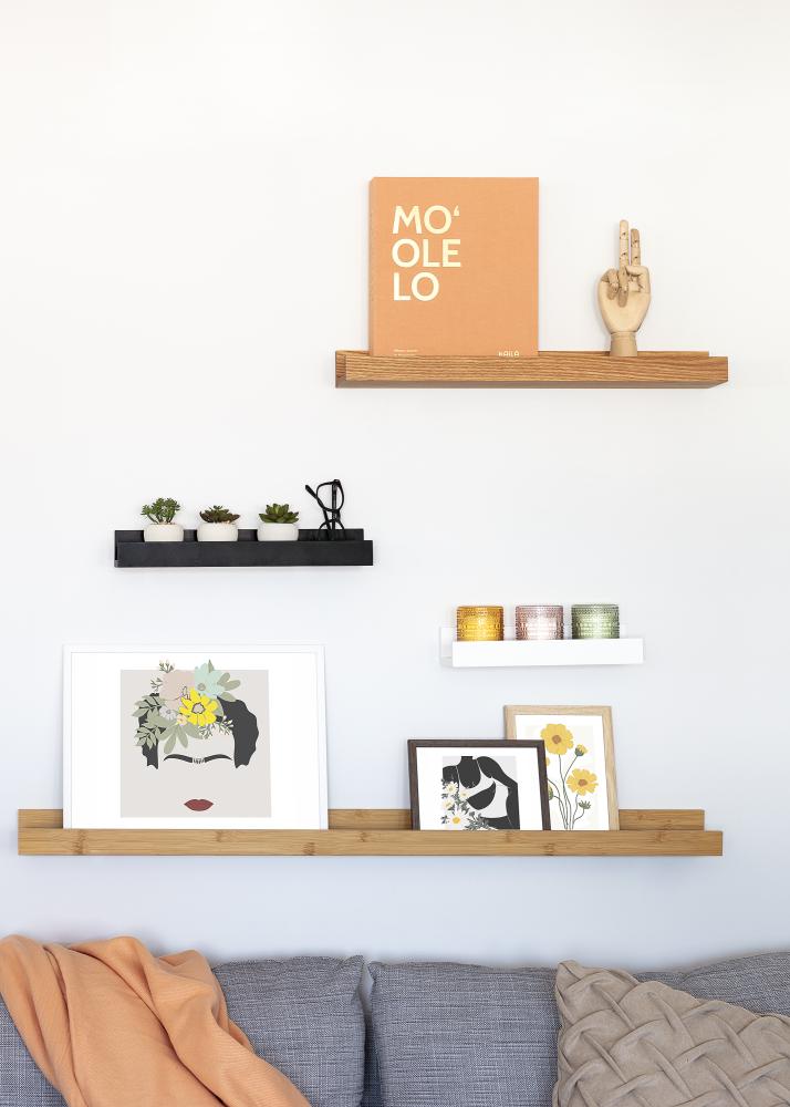 KAILA Ραφιέρα πινάκων Μαύρο 90 cm