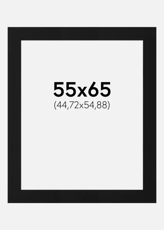 Πασπαρτού Μαύρο Πρότυπο (Λευκός Πυρήνας) 55x65 cm (44,72x54,88)