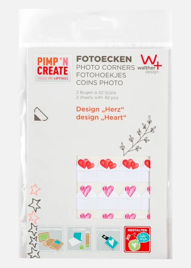 PAC γωνία φωτογραφίας Heart - 84 τεμάχιο