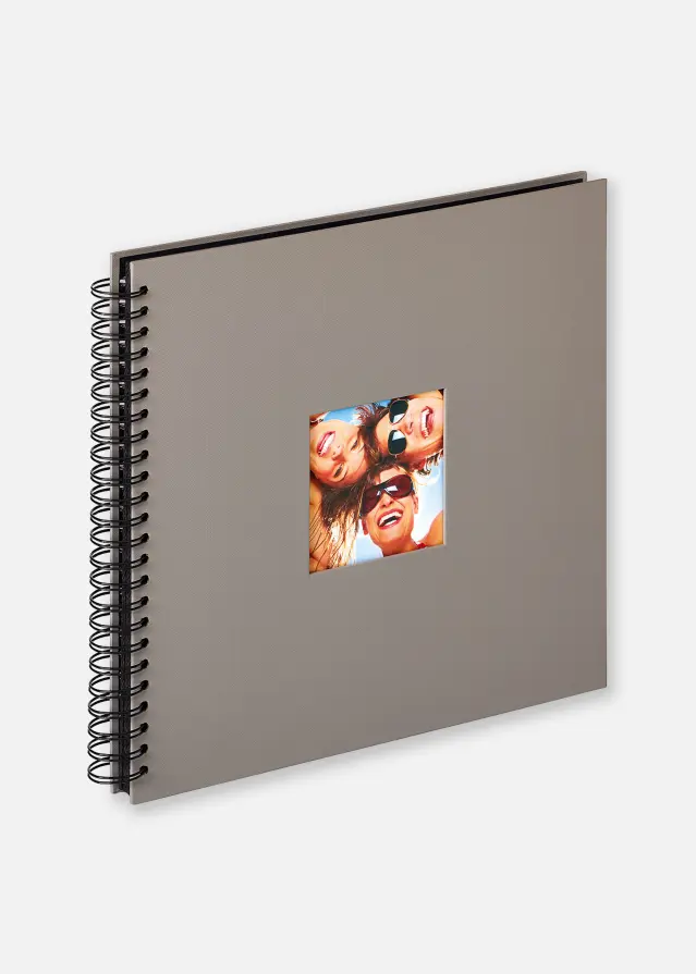 Fun Σπιράλ άλμπουμ Γκρι - 30x30 cm (50 Μαύρες Σελίδες / 25 φύλλα)