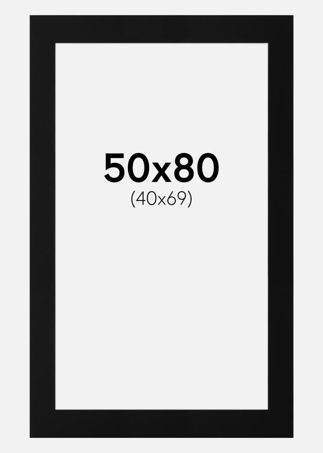 Πασπαρτού Canson Μαύρος Λευκό πυρήνας 50x80 cm (40x69)