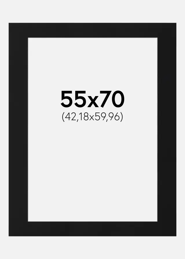 Πασπαρτού Μαύρο Πρότυπο (Λευκός Πυρήνας) 55x70 cm (42,18x59,96)