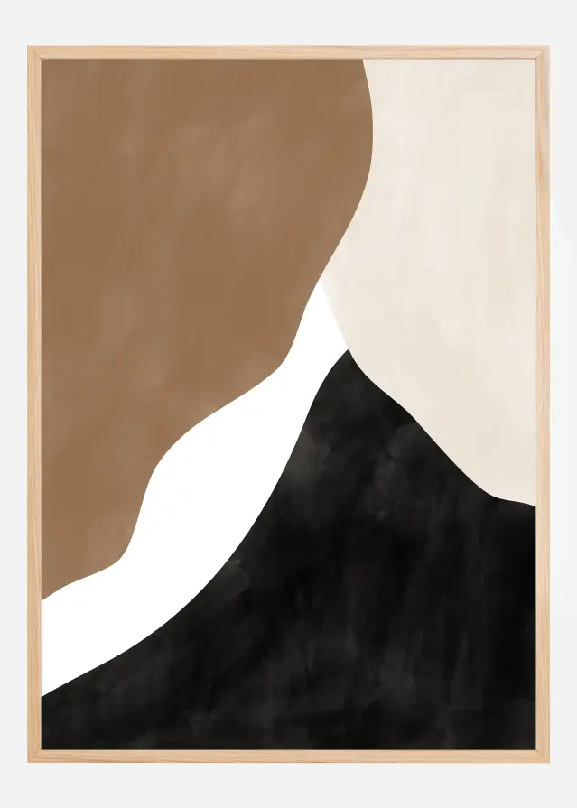 Abstract Beige and Brown Art No.1 Αφίσα