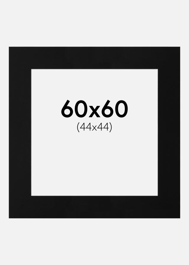 Πασπαρτού Μαύρος Πρότυπο Λευκό πυρήνας 60x60 cm (44x44)