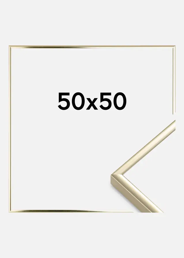 Πλαίσιο Αλουμίνιο Ακρυλικό γυαλί Λαμπερός Χρυσός 50x50 cm