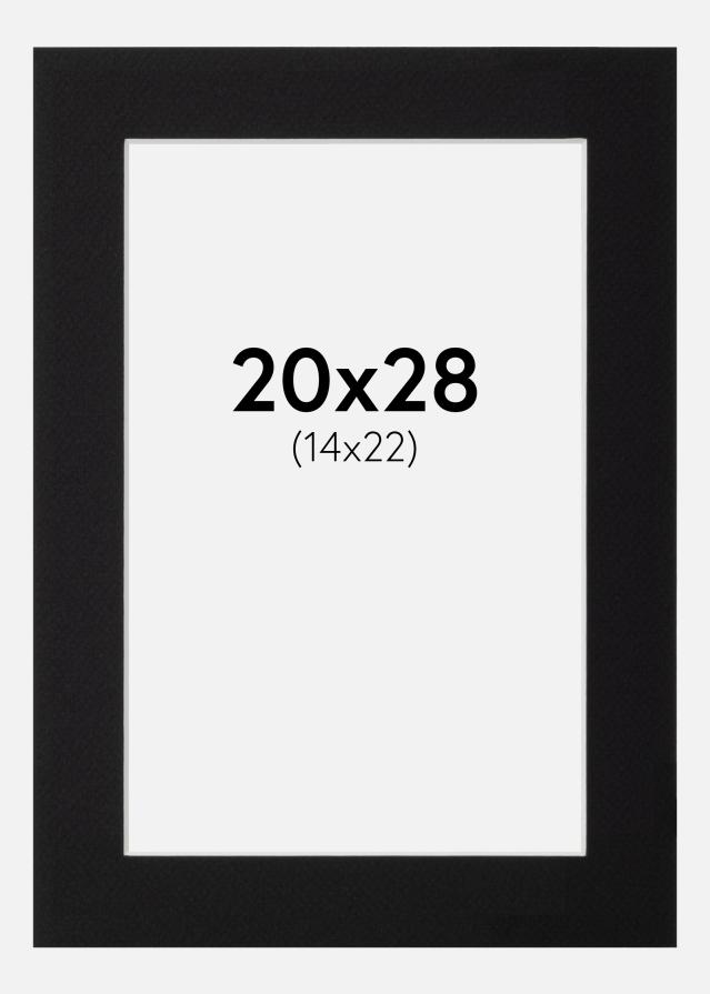 Πασπαρτού Μαύρος Πρότυπο Λευκό πυρήνας 20x28 cm (14x22)