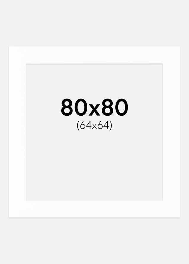 Πασπαρτού Λευκό Λευκό πυρήνας 80x80 cm (64x64)