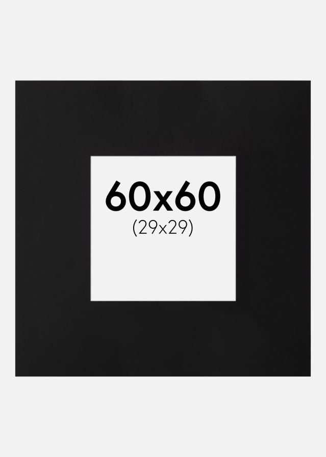 Πασπαρτού XXL Μαύρος Λευκό πυρήνας 60x60 cm (29x29)