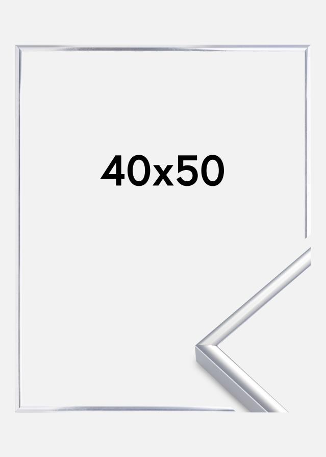 Πλαίσιο Αλουμίνιο Ακρυλικό γυαλί Λαμπερό Ασημί 40x50 cm
