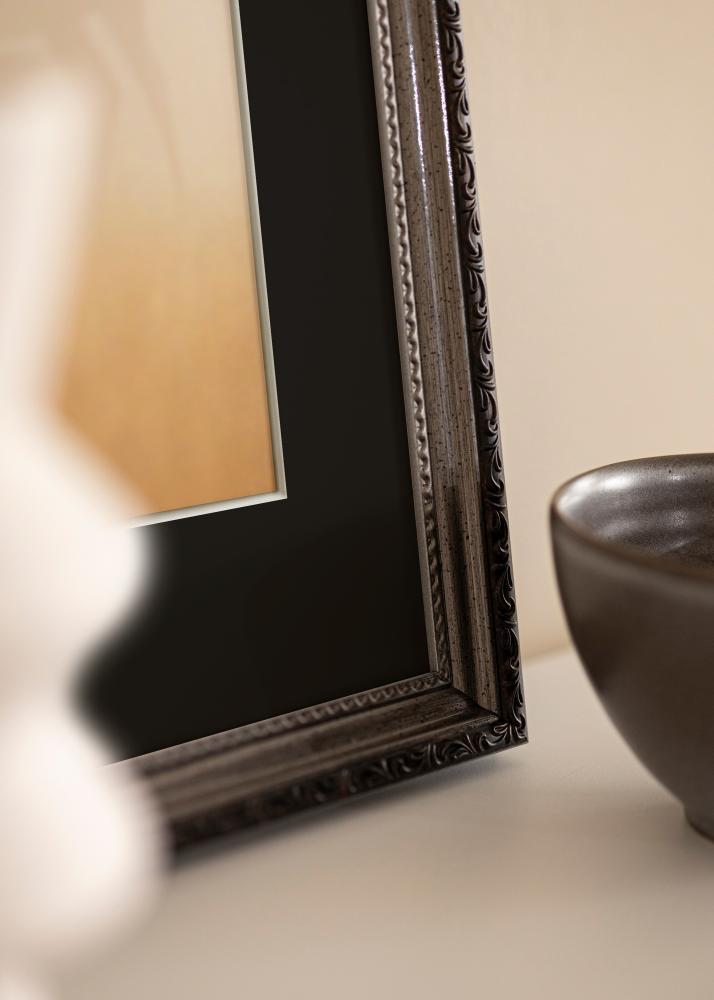 Πλαίσιο Abisko Ασημί 24x30 cm - Πασπαρτού Μαύρος 18x24 cm