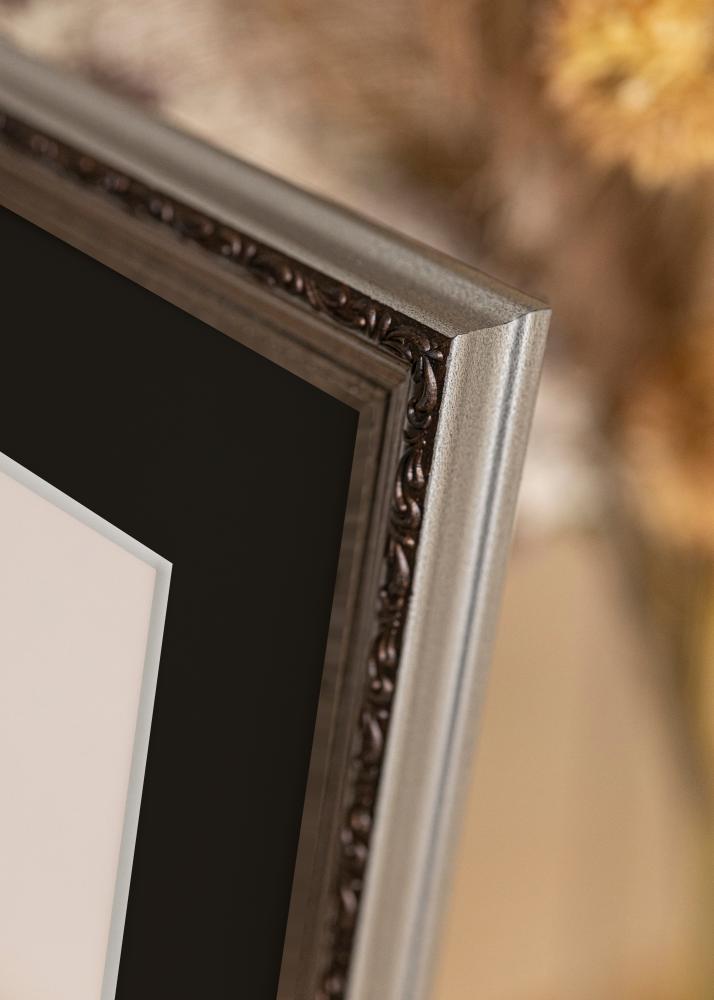 Πλαίσιο Abisko Ασημί 24x30 cm - Πασπαρτού Μαύρος 18x24 cm