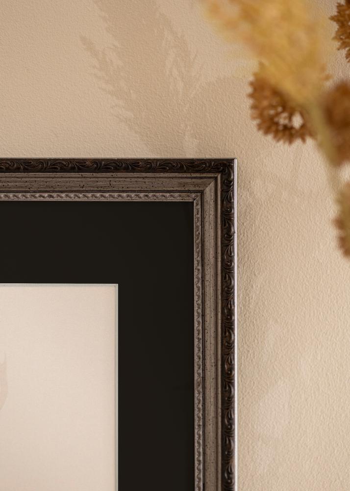 Πλαίσιο Abisko Ασημί 24x30 cm - Πασπαρτού Μαύρος 18x24 cm