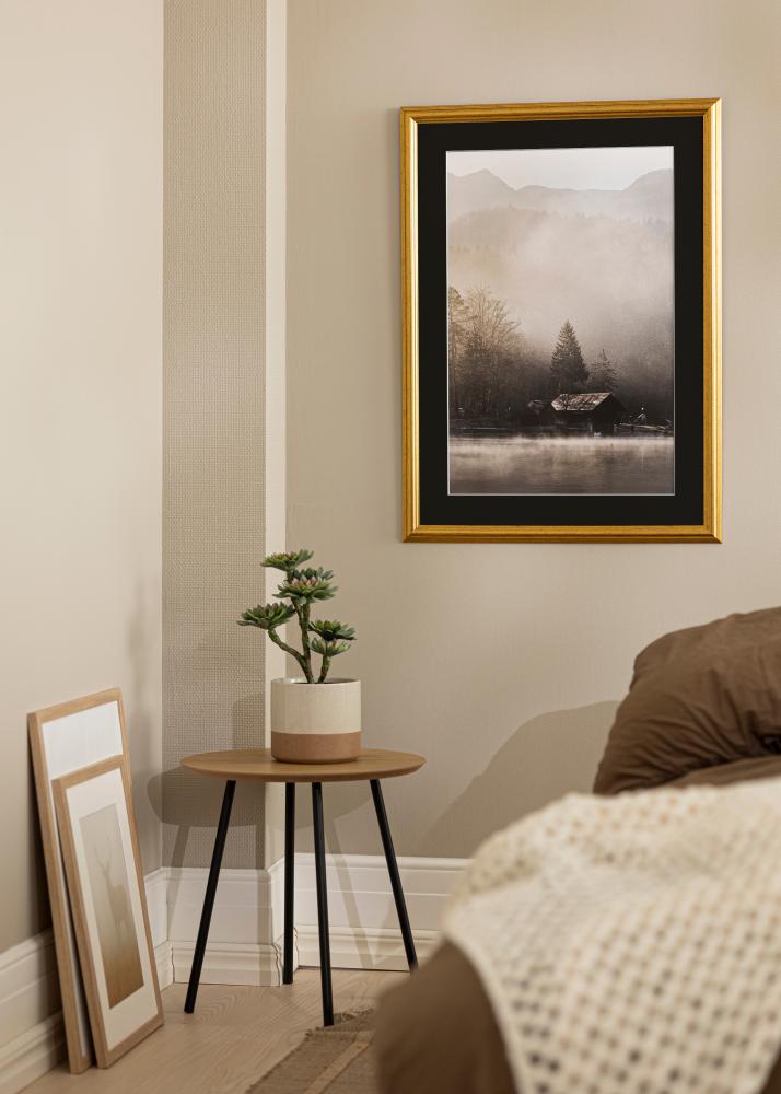 Πλαίσιο Västkusten Χρυσός 40x100 cm - Πασπαρτού Μαύρος 30x90 cm