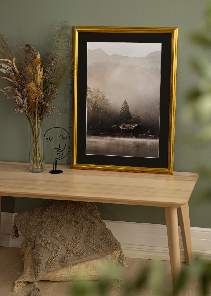 Πλαίσιο Västkusten Χρυσός 40x100 cm - Πασπαρτού Μαύρος 30x90 cm