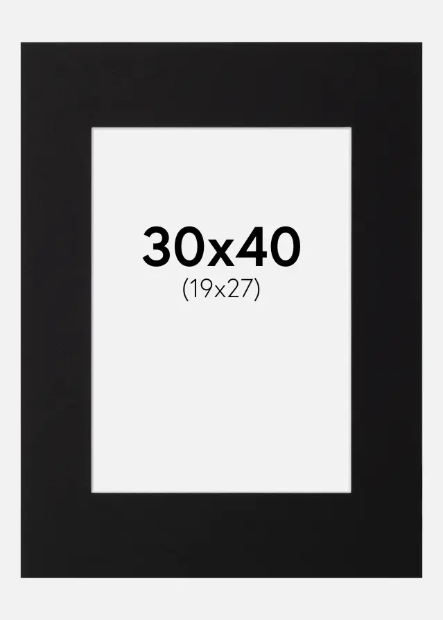 Πασπαρτού Canson Μαύρος Λευκό πυρήνας 30x40 cm (19x27)