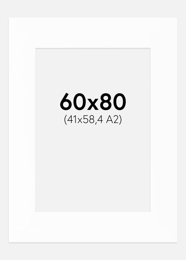 Πασπαρτού XL Πρότυπο Λευκό Λευκό πυρήνας 60x80 cm (41x58,4 - A2)