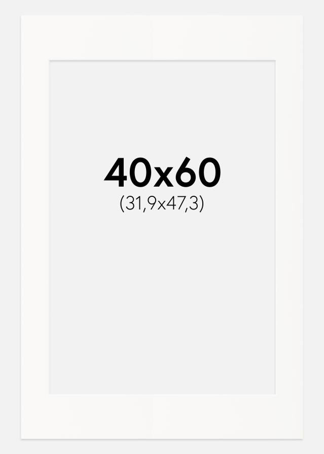 Πασπαρτού Εκκρεμής λευκός Λευκό πυρήνας 40x60 cm (31,9x47,3 - A3+)