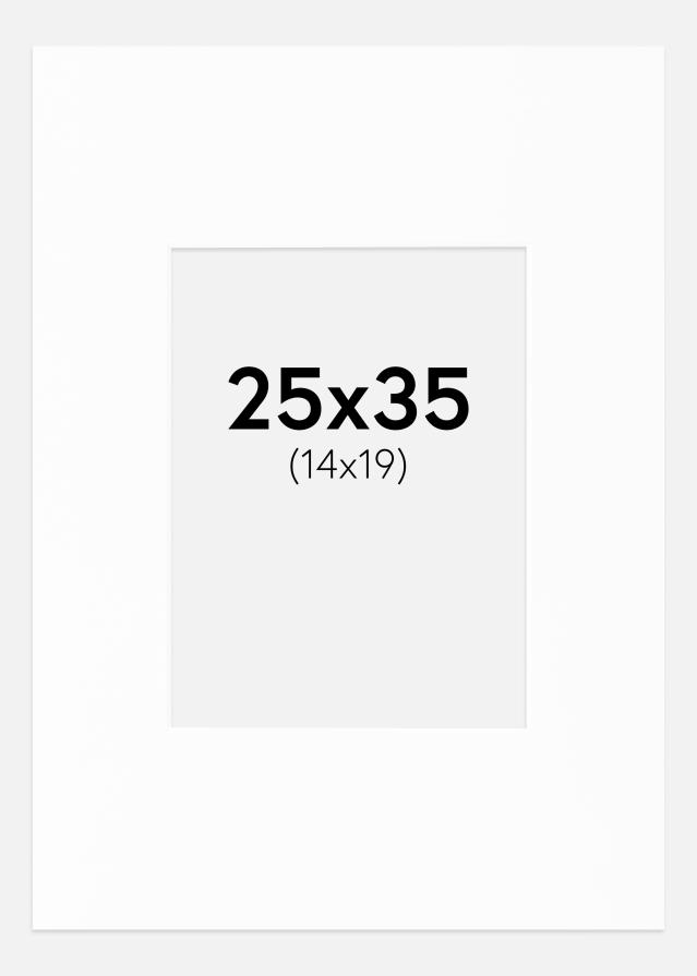 Πασπαρτού XL Πρότυπο Λευκό Λευκό πυρήνας 25x35 cm (14x19)