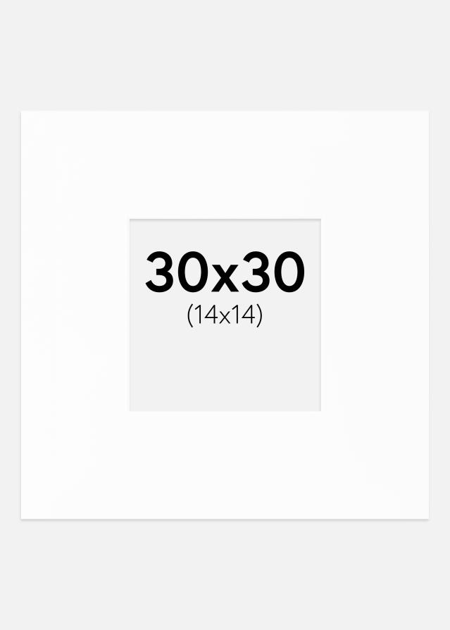 Πασπαρτού XL Λευκό Λευκό πυρήνας 30x30 cm (14x14)