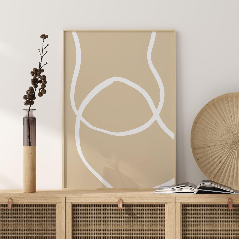 Beige Lines IV Αφίσα