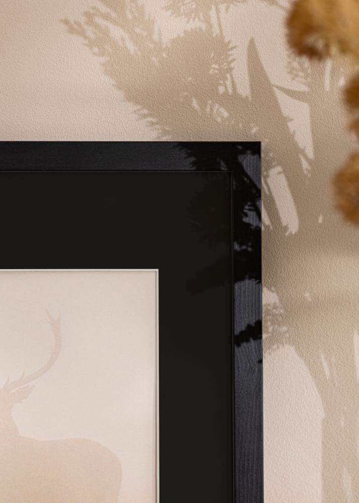Πλαίσιο Κομψός Μαύρος 18x24 cm - Πασπαρτού Μαύρος 13x18 cm