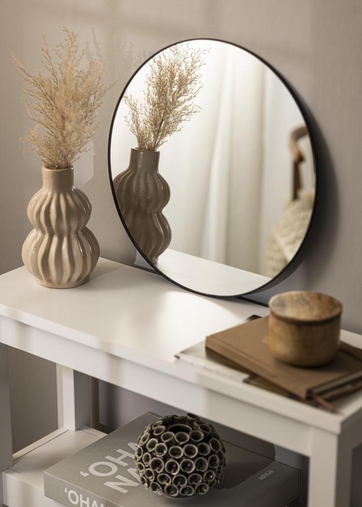 KAILA Round Mirror - Thin Black 40 cm Ø