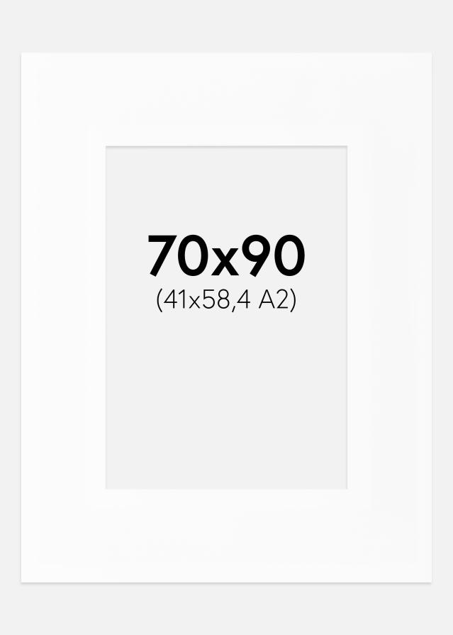 Πασπαρτού XXL Λευκό Λευκό πυρήνας 70x90 cm (41x58,4 - A2)