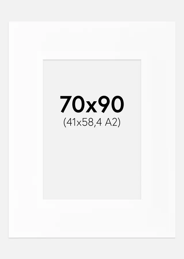 Πασπαρτού XXL Λευκό Λευκό πυρήνας 70x90 cm (41x58,4 - A2)