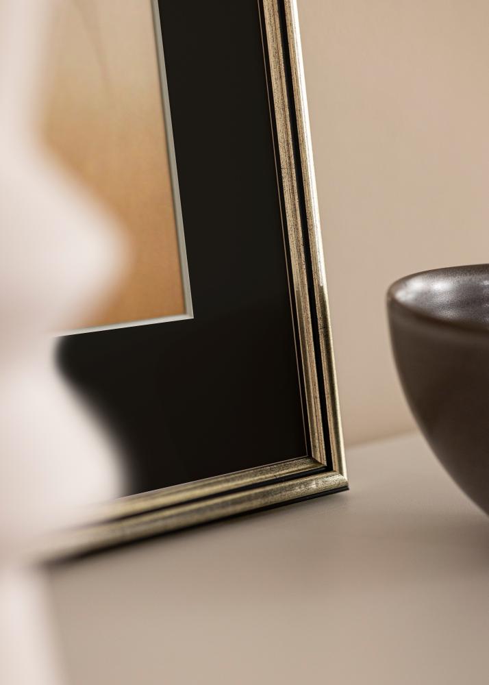 Πλαίσιο Horndal Ασημί 50x60 cm - Πασπαρτού Μαύρος 14x18 inches