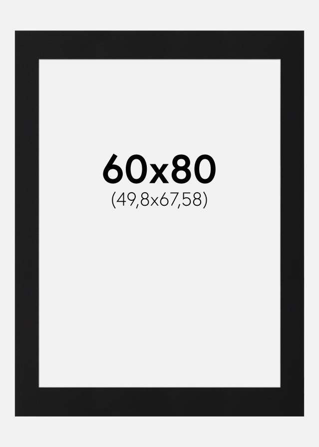 Πασπαρτού Μαύρο Πρότυπο (Λευκός Πυρήνας) 60x80 cm (49,8x67,58)