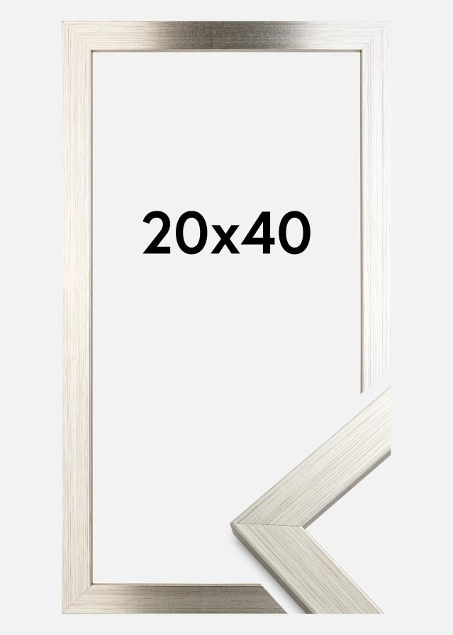 Πλαίσιο Ασημί Wood Ακρυλικό γυαλί 20x40 cm