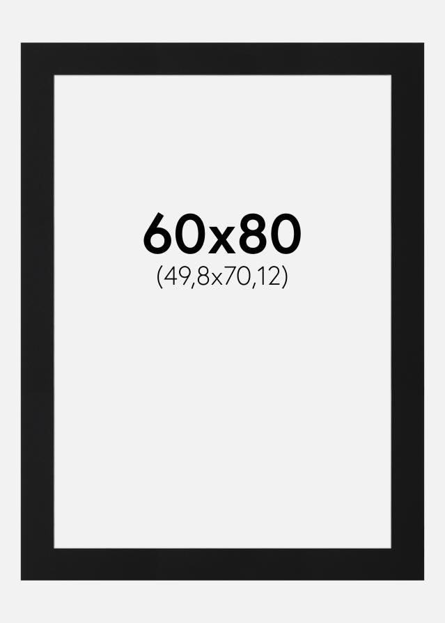 Πασπαρτού Μαύρο Πρότυπο (Λευκός Πυρήνας) 60x80 cm (49,8x70,12)