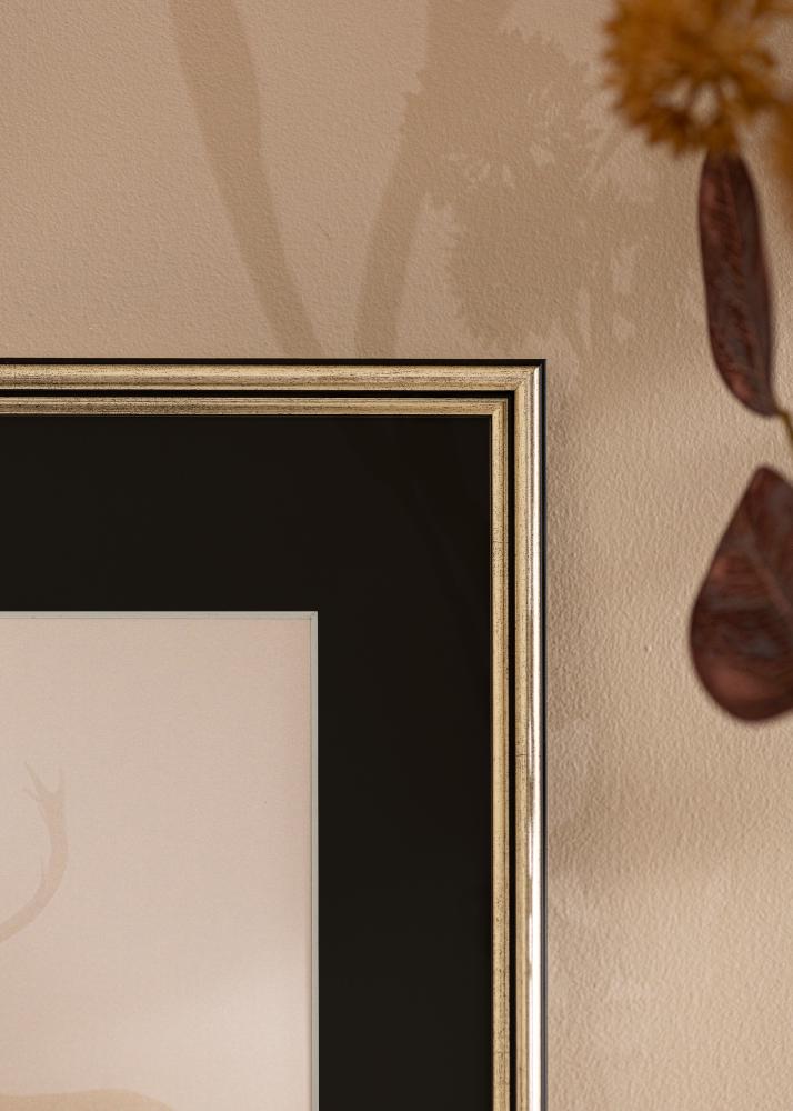 Πλαίσιο Horndal Ασημί 50x60 cm - Πασπαρτού Μαύρος 14x18 inches