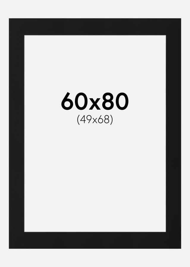 Πασπαρτού Μαύρο Πρότυπο (Λευκός Πυρήνας) 60x80 cm (49x68)