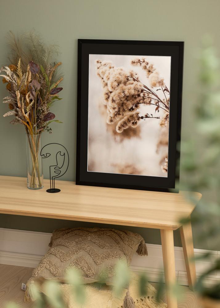 Πλαίσιο Κομψός Μαύρος 18x24 cm - Πασπαρτού Μαύρος 13x18 cm