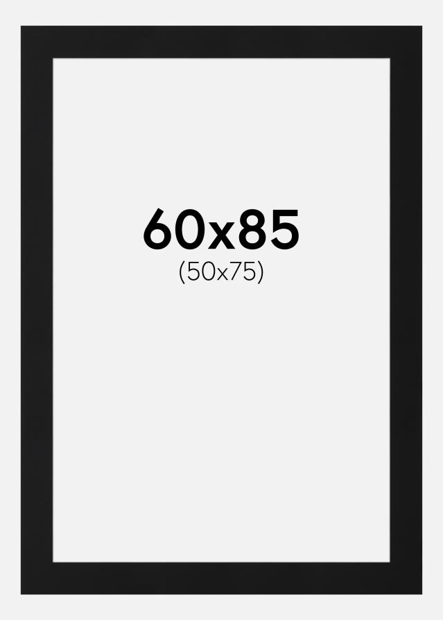 Πασπαρτού Μαύρο Πρότυπο (Λευκός Πυρήνας) 60x85 cm (50x75)