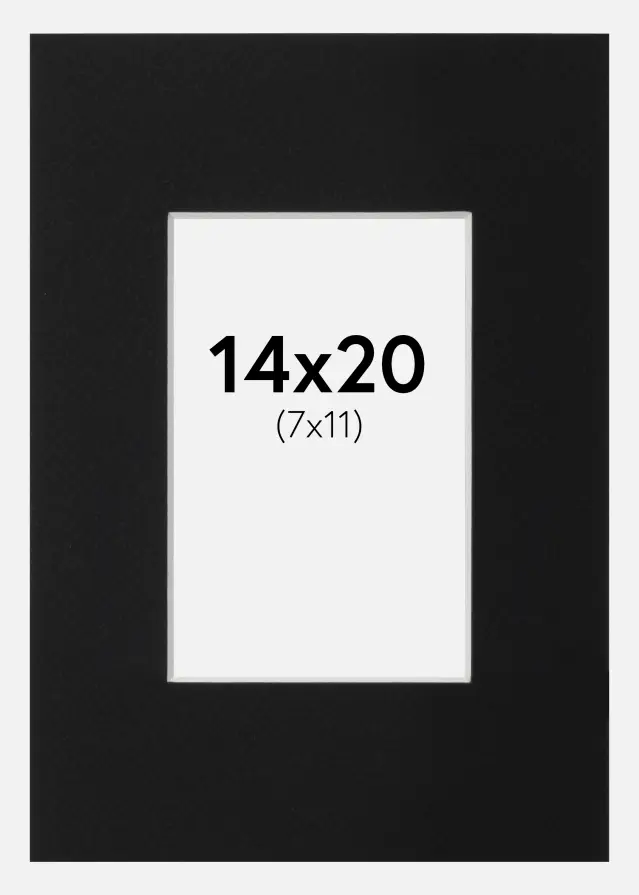 Πασπαρτού Μαύρο Πρότυπο (Λευκός Πυρήνας) 14x20 cm (7x11)